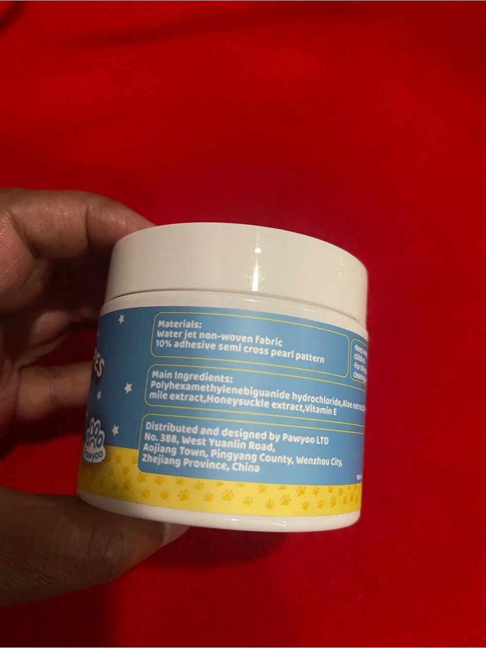 2 Jars of Pet Eye Wipes - Pawwoo (Blue & Yellow Label)